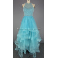 Light Blue Ruffle Prom Dress Evening Gown
